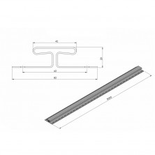 H-профиль Rainway коричневый L=3м RAL8017