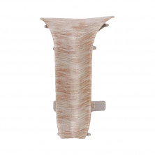 Угол внутренний для плинтуса TIS дуб светлый с коэкструзией (ПЛГВК-0024)