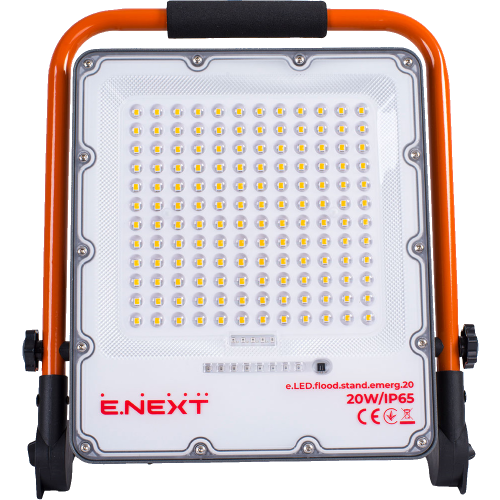 Прожектор світлодіодний аккумуляторний e.LED.flood.emerg.20 - Новаторбуд - фото 1