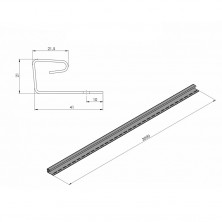 J-профіль Rainway білий L=3м RAL9003