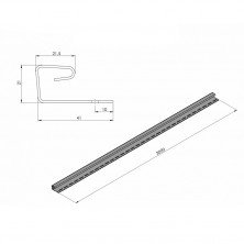 J-профиль Rainway белый L=3м RAL9003