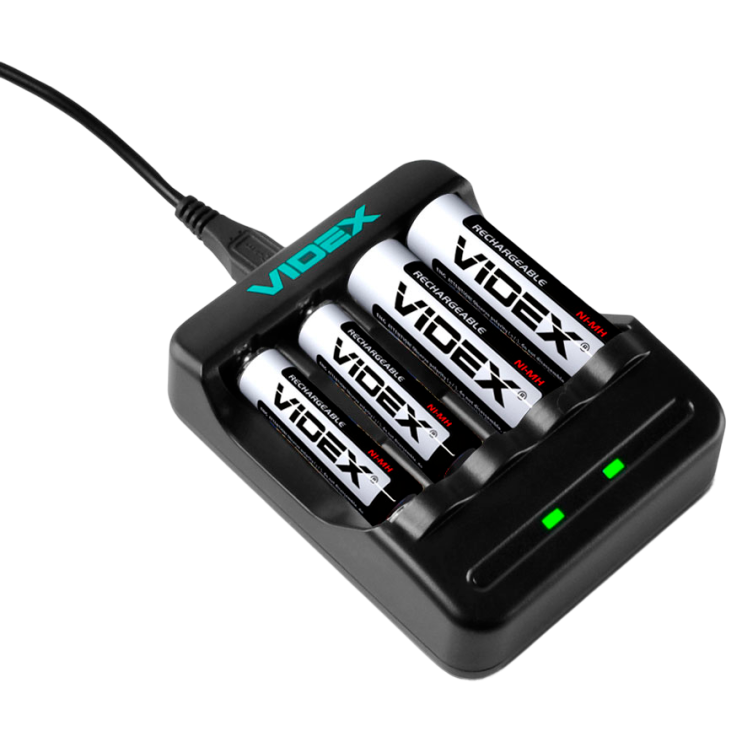 Зарядний пристрій VIDEX VCH-N401 (Ni-MH/Cd: АА, ААА) - Новаторбуд - фото 4