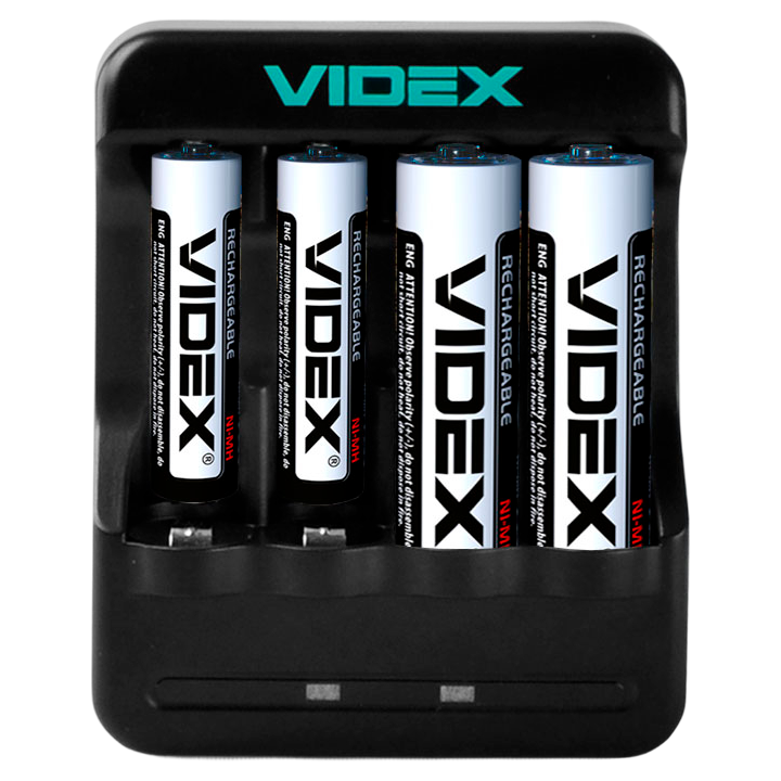 Зарядний пристрій VIDEX VCH-N401 (Ni-MH/Cd: АА, ААА) - Новаторбуд - фото 3