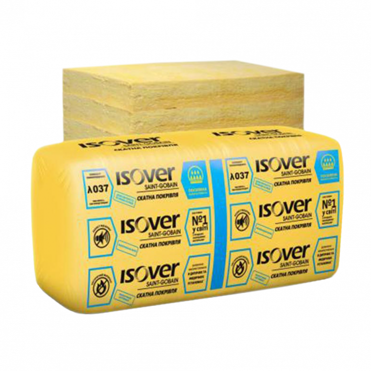 Минеральная вата в плитах Скатная Кровля-50 мм Isover (14,27 м2) - Новаторстрой - фото 1