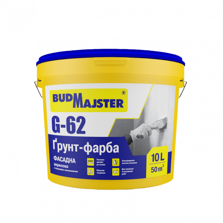 Фарба-грунт акрилова БудМайстер G-62 (5 л) Київ у Києві - Новаторбуд - фото 1