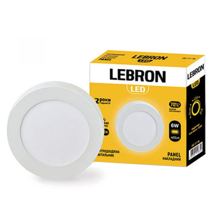 Светильник накладной LED LEBRON L-PRS-641 6W 4100K (12-10-61) - Новаторстрой - фото 1