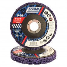 Круг зачистный из нетканого абразива (коралл) УкрАбразив TITAN T27 P46 125x22,23 мм hard
