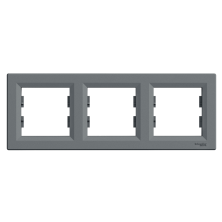 Рамка потрійна горизонтальна Schneider Electric Asfora, сталь
