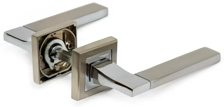 Ручка дверна TECH QL SN/CP-3 матовий нікель/хром Київ у Києві - Новаторбуд - фото 4