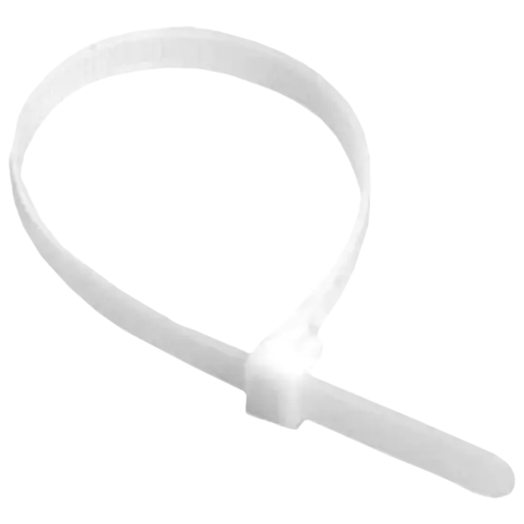 Кабельные стяжки Takel белые 4,8x450 мм (100 шт) - Новаторстрой - фото 1