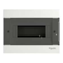 Щит монтажный Schneider Electric Easy9 EU, врезной, 1 ряд 8 модулей, дымчатая дверь