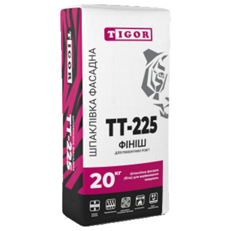 Фінішна шпаклівка Tigor TT-225 фасадна біла (5 кг) - Новаторбуд - фото 1