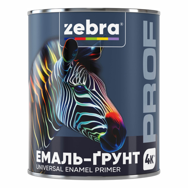 Грунт-емаль універсальний Zebra Prof 1114 014P бежевий (0,8 кг) - Новаторбуд - фото 1