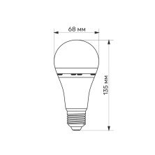 Акумуляторна LED лампа TITANUM A68 10W E27 4000K 220V