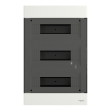 Щит монтажный Schneider Electric Easy9 EU, врезной, 3 ряда по 12 модулей, дымчатая дверь