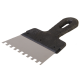 Шпатель нержавіючий зубчастий 150x8x8 мм Київ