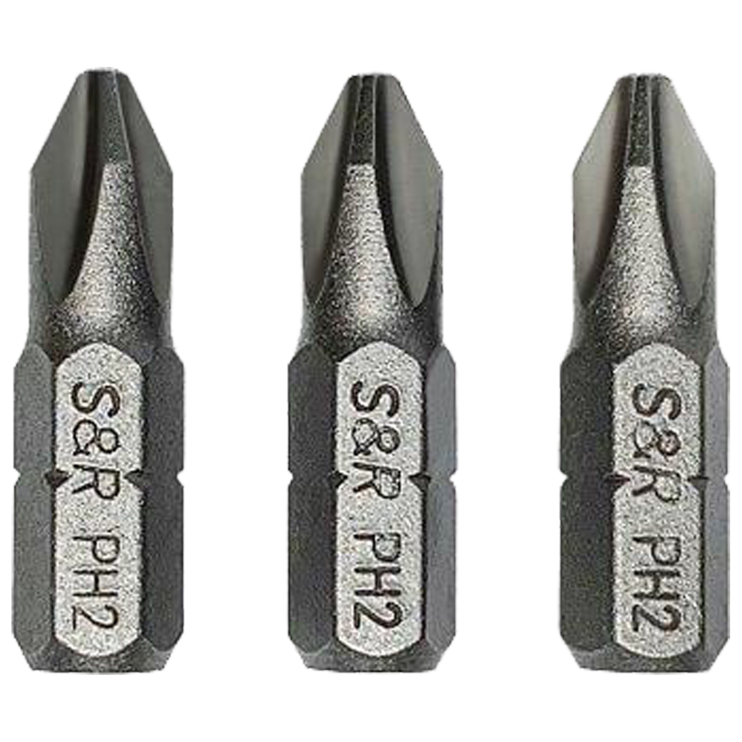Біта S&R PH2 x 25 мм S2 (3 шт) - Новаторбуд - фото 1