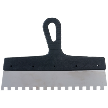 Шпатель нержавеющий зубчатый 200x6x6 мм