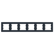 Рамка шестиместная горизонтальная Schneider Electric Asfora, антрацит