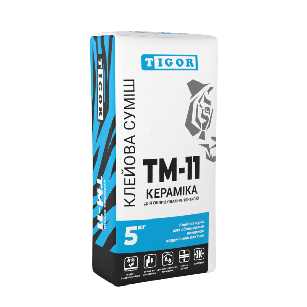 Клей для плитки TIGOR ТМ-11 Керамика (5 кг) - Новаторстрой - фото 1