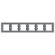 Рамка шестиместная горизонтальная Schneider Electric Asfora, сталь Киев
