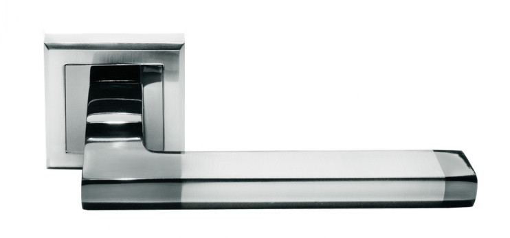 Ручка дверна MH-35 SN/BN-S білий нікель/чорний нікель Київ у Києві - Новаторбуд - фото 1