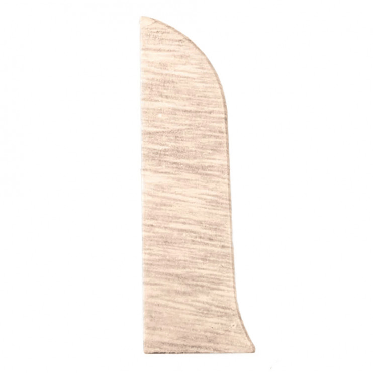 Заглушка левая для плинтуса TIS дуб белый ПЛГЗК-0014 - Новаторстрой - фото 1