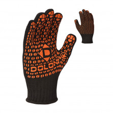 Перчатки трикотажные двусторонние Doloni Стандарт с ПВХ точкой 7 класс