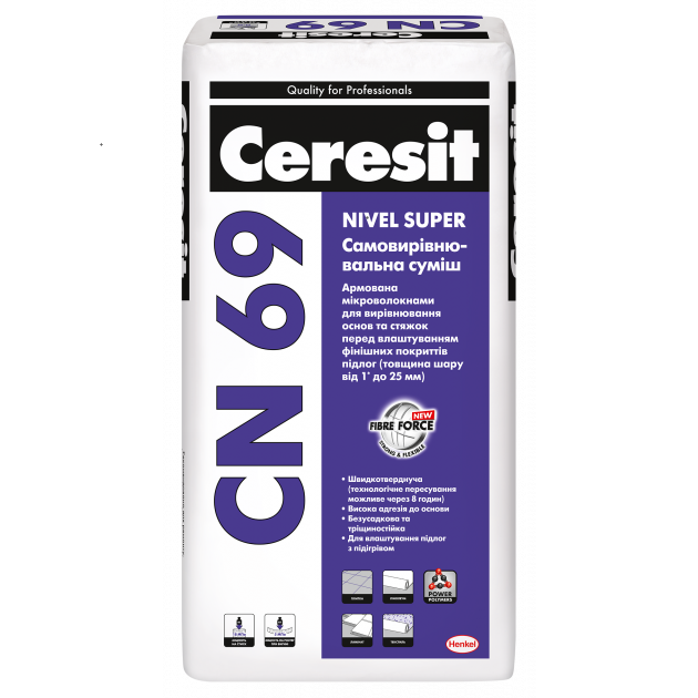Самовыравнивающаяся смесь для пола Ceresit CN 69 (25 кг) - Новаторстрой - фото 1