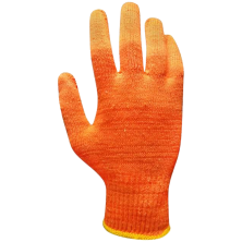 Перчатки универсальные трикотажные с ПВХ-точкам BLUETOOLS Econom оранжевые