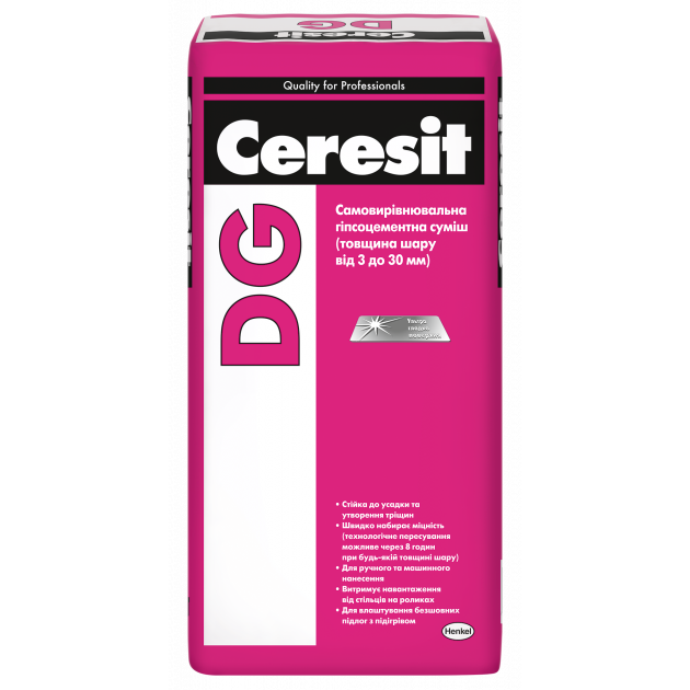 Самовыравнивающаяся гипсово-цементная смесь Ceresit DG (25 кг) Киев в Киеве - Новаторстрой - фото 1