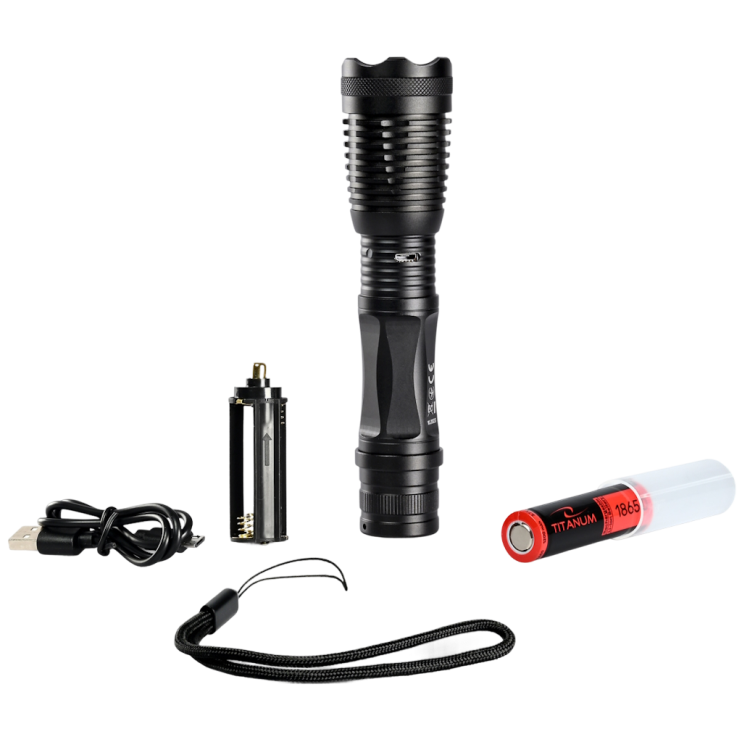 Портативний світлодіодний ліхтарик VIDEX TITANUM TLF-T12 (350Lm 5000K) Black - Новаторбуд - фото 2