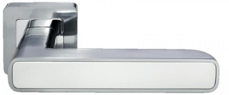 Ручка дверная MH-44 SC/W-S55 мат.хром/белый Киев в Киеве - Новаторстрой - фото 1