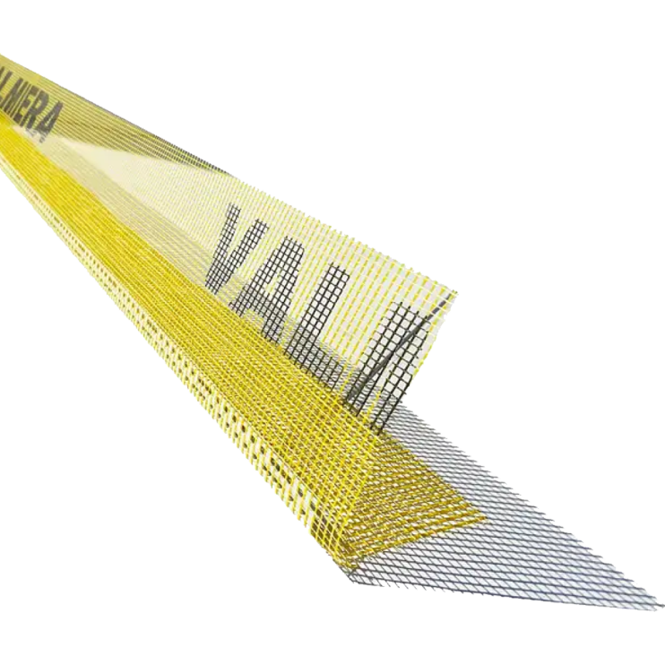 Уголок ПВХ перфорированный с сеткой Valmiera 10x10 (2,5 м) - Новаторстрой - фото 1