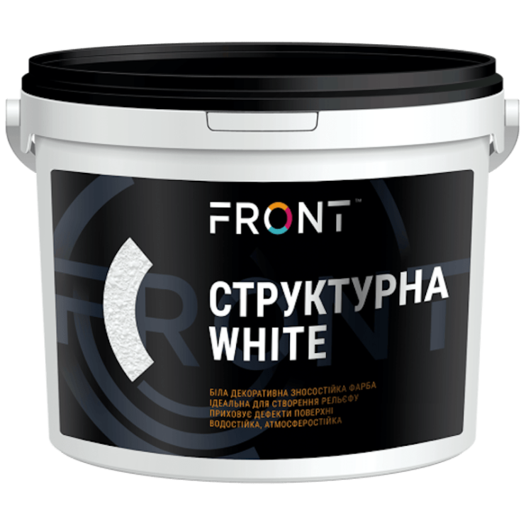 Краска Структурная White FRONT (12 кг) - Новаторстрой - фото 1