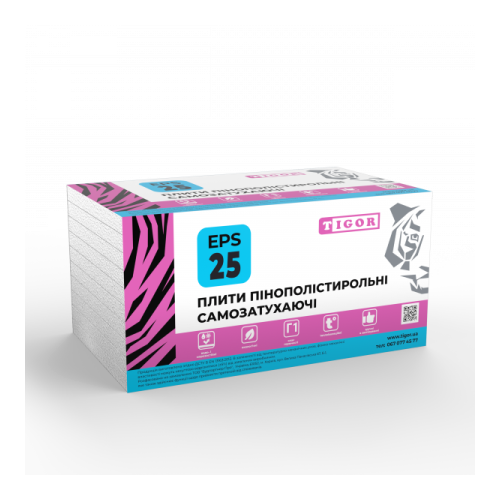 Пінопласт TIGOR EPS-25 1000x1000x100 (9+ кг/м3) - Новаторбуд - фото 1