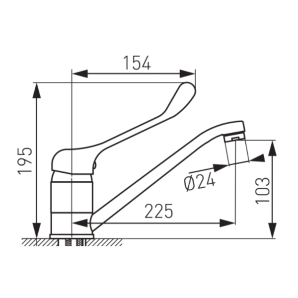 Змішувач для кухні Zerix (для людей з обмеженими можливостями) - Новаторбуд - фото 2