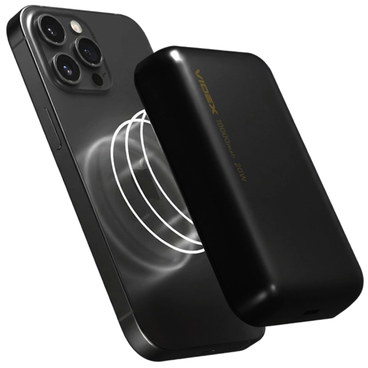 Повербанк с беспроводной зарядкой VIDEX 10000mAh Black - Новаторстрой - фото 2