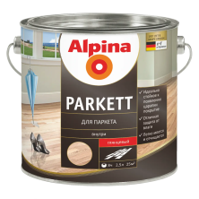 Лак інтер'єрний алкідний Alpina Parkett шовковисто-матовий (2,5 л)