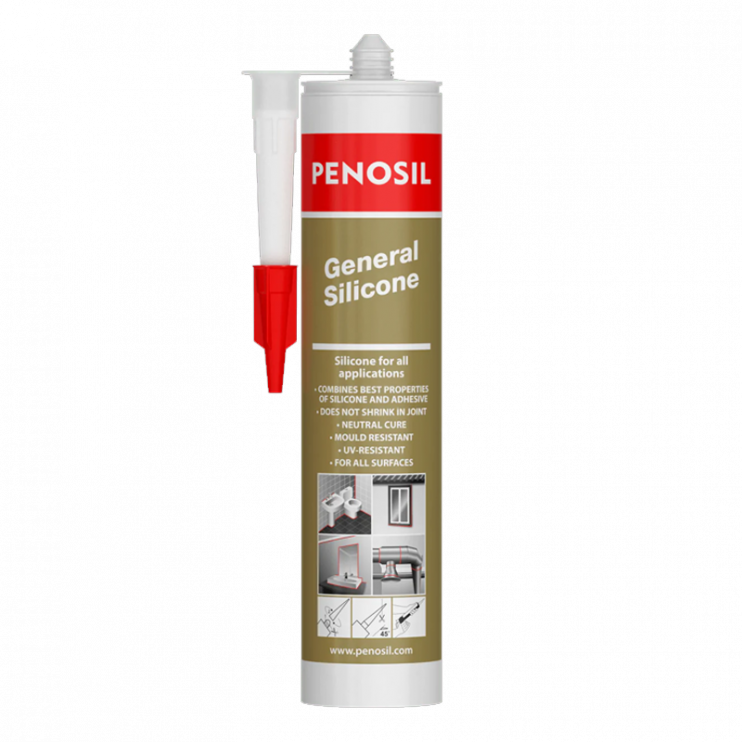 Герметик нейтральний Penosil General Silicone прозорий (310 мл) - Новаторбуд - фото 1