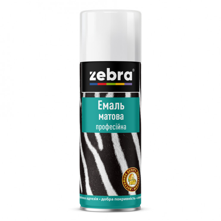 Емаль професійна матова в аерозолі Zebra RAL9003 біла №197 (400 мл) - Новаторбуд - фото 1