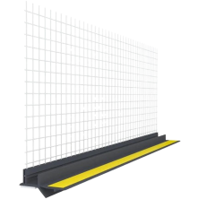 Профиль ПВХ оконного примыкания c сеткой и уплотнителем 6x1,5мм (2,5 м)