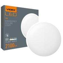 LED світильник аварійний круглий накладний VIDEX (20W)