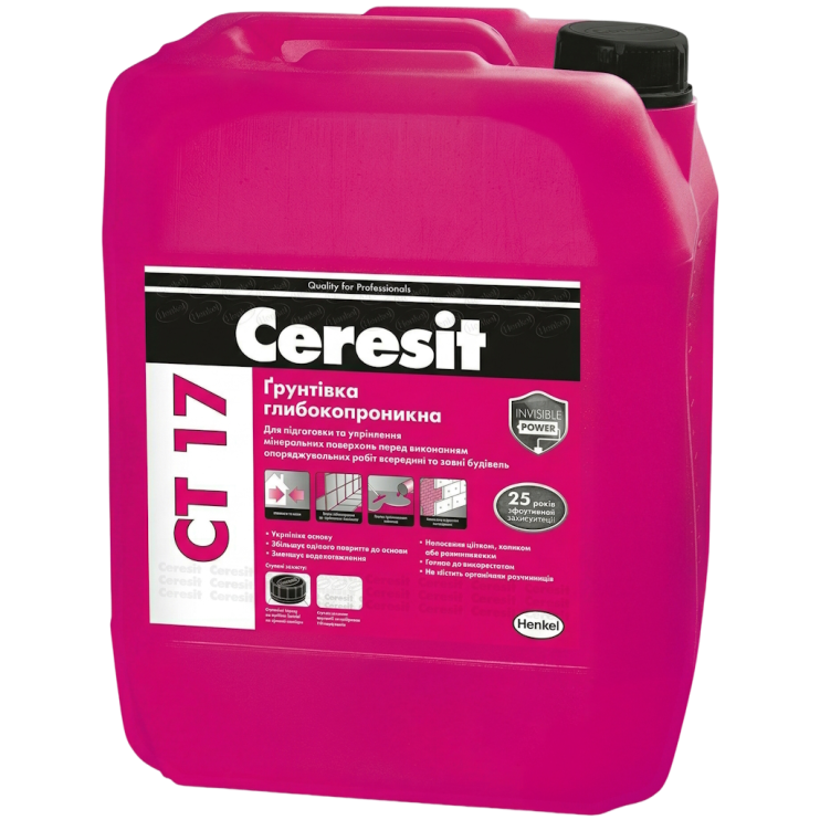 Грунтовка глубокопроникающая Ceresit CT 17 (10 л) - Новаторстрой - фото 11