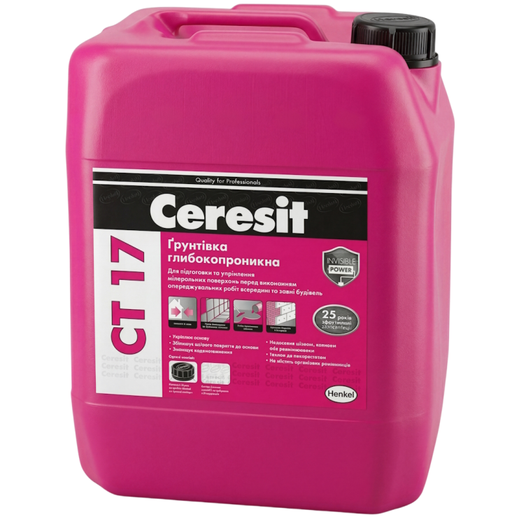 Грунтовка глубокопроникающая Ceresit CT 17 (10 л) - Новаторстрой - фото 9