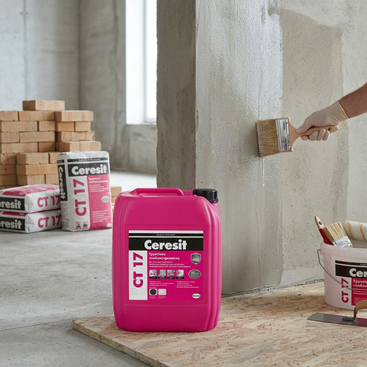 Грунтовка глубокопроникающая Ceresit CT 17 (10 л) - Новаторстрой - фото 7