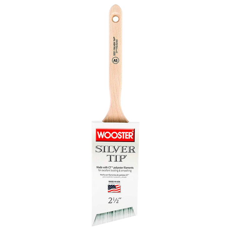 Синтетическая кисть WOOSTER Silver Tip Angle Sash с угловым срезом 2" (50 мм) - Новаторстрой - фото 2