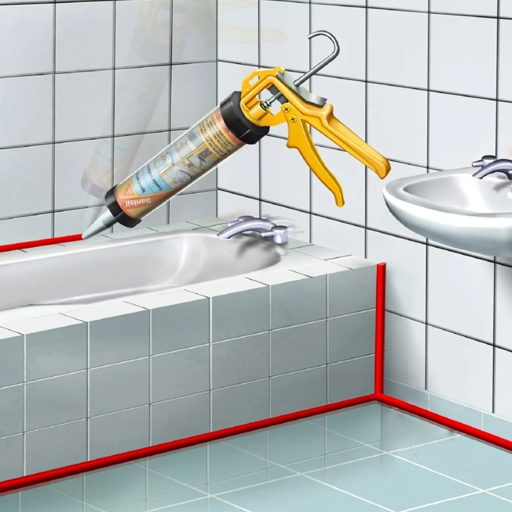 Герметик силіконовий Sika Sanisil санітарний прозорий 300 мл - Новаторбуд - фото 4