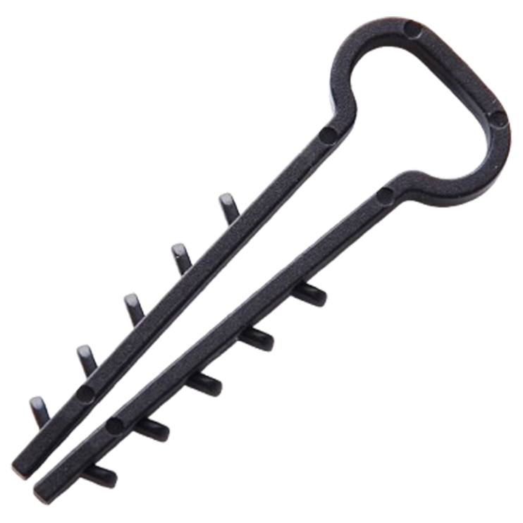 Дюбель-ялинка (затискач) 10 мм для плоского кабелю чорний (100 шт.) Київ у Києві - Новаторбуд - фото 1