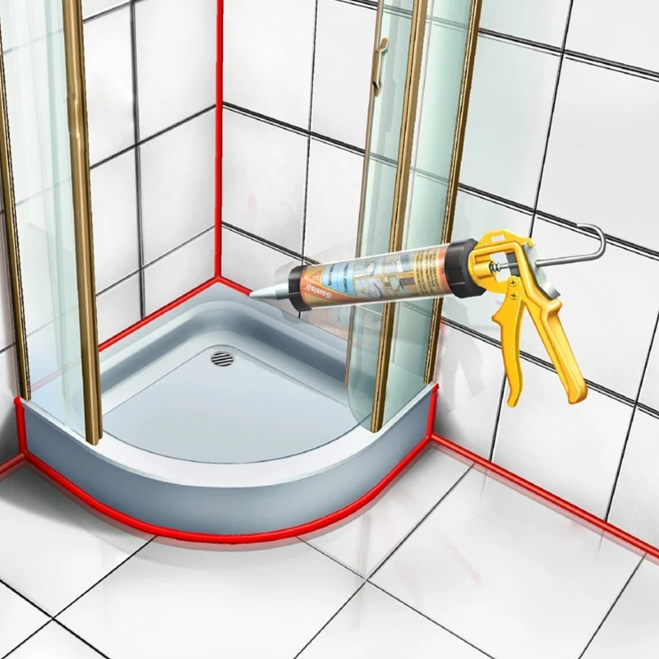 Герметик силіконовий Sika Sanisil санітарний білий 300 мл Київ у Києві - Новаторбуд - фото 3